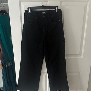 PAIGE Jet Black Cropped Jeans